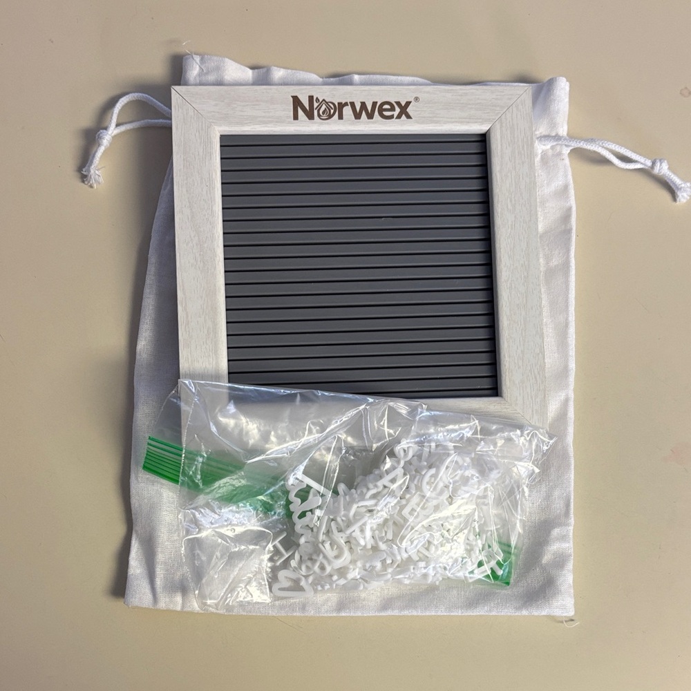 Norwex Gray and White Letter Board Set